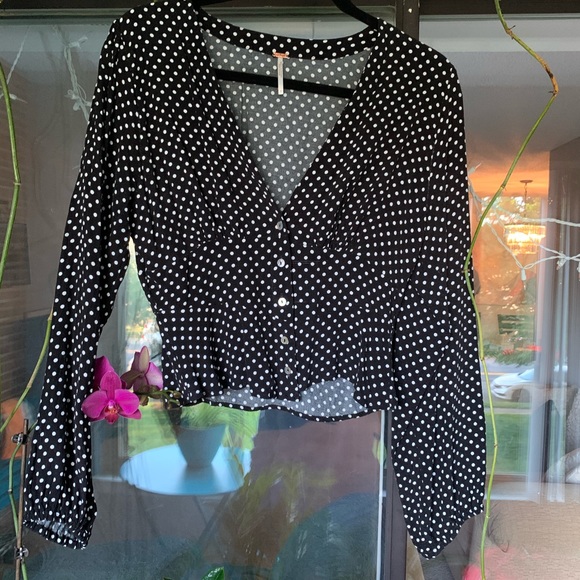 Free People Tops - Free people Polka Dot Blouse